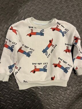 Bobo Choses gray Sweatshirt cat and dog